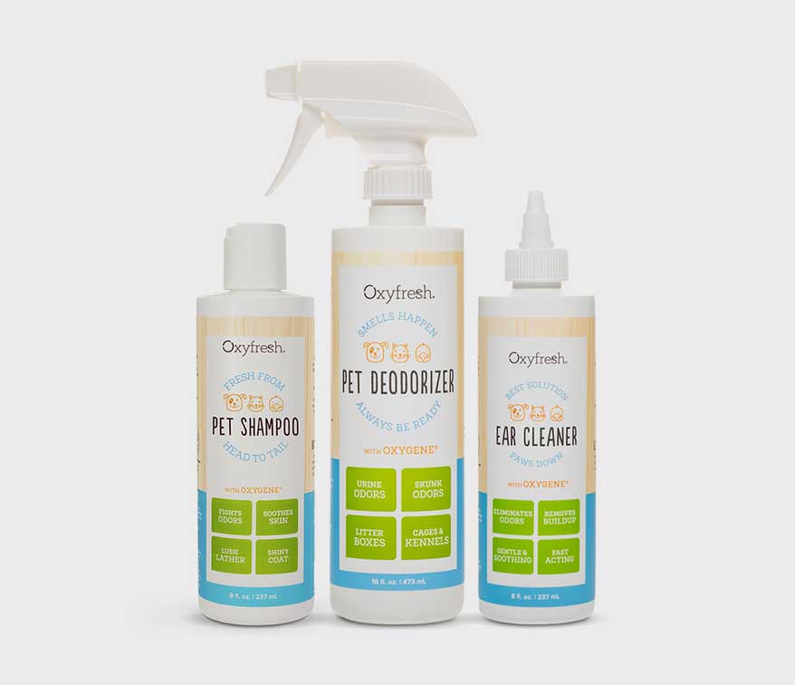 Oxyfresh non-toxic and eco-friendly pet shampoo, ear cleaner and deodorizer
