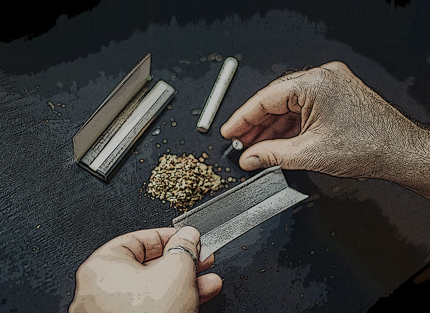 marijuana seeds on desk