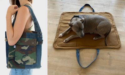 Denim Travel Bag and Blanket for Dogs
