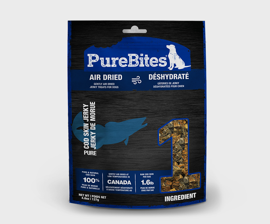 NEW PureBites Gently Air Dried Cod Skin jerky treats for dogs