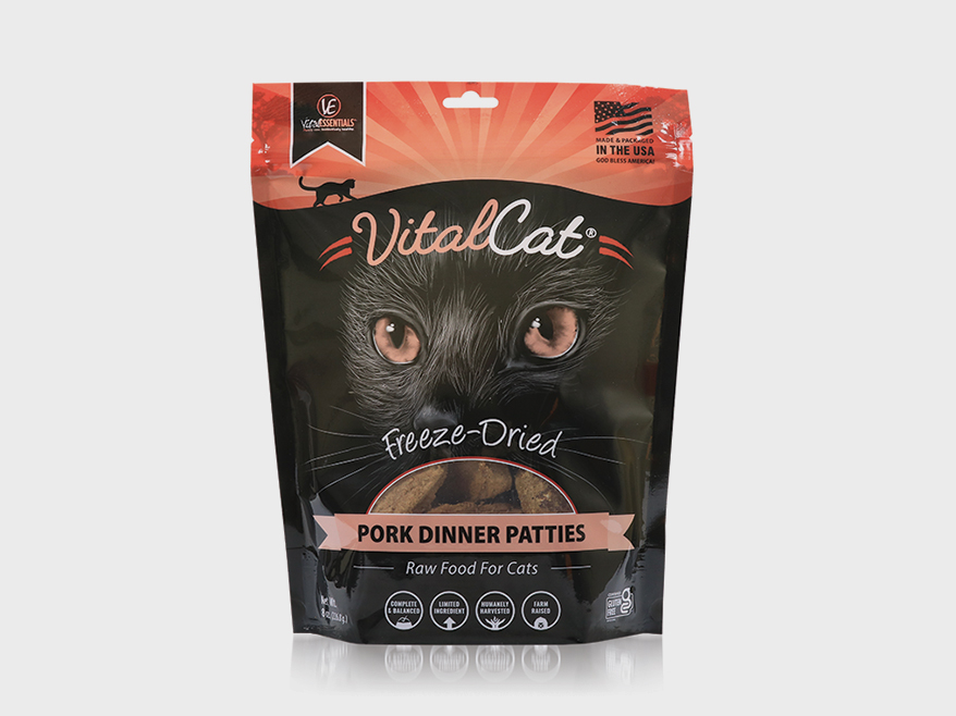 VITAL ESSENTIALS Freeze-Dried Pork Dinner Patties for Cats