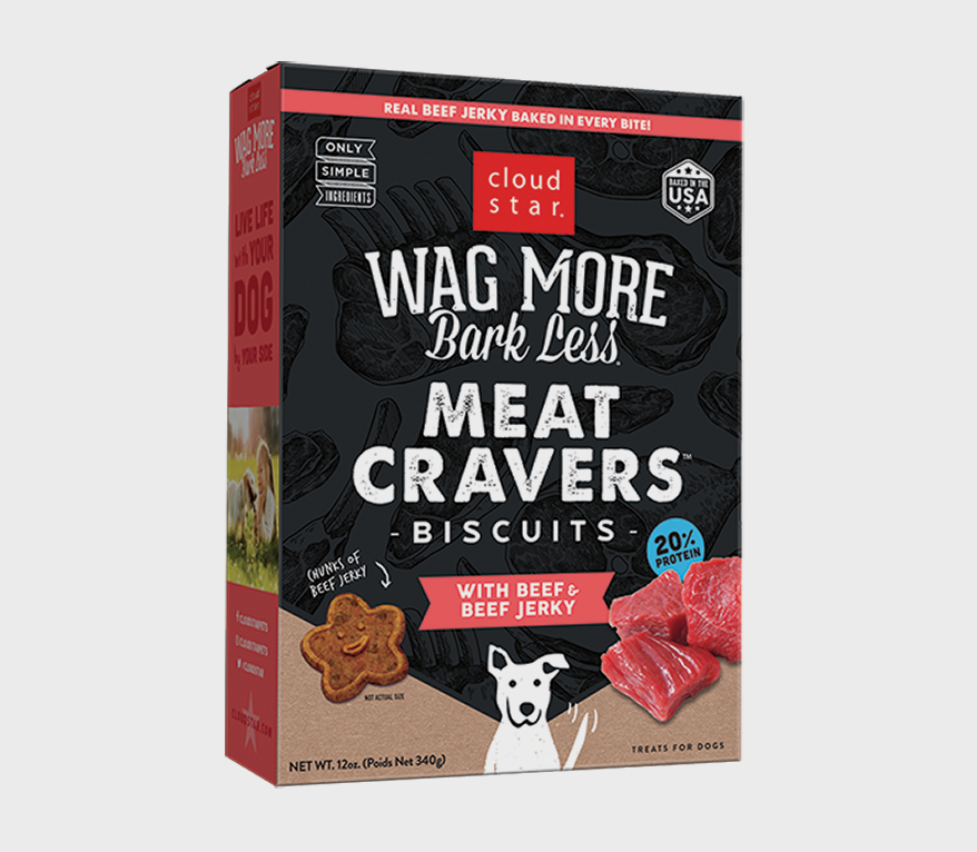 CLOUDSTAR Wag More Bark Less Meat Cravers Biscuits