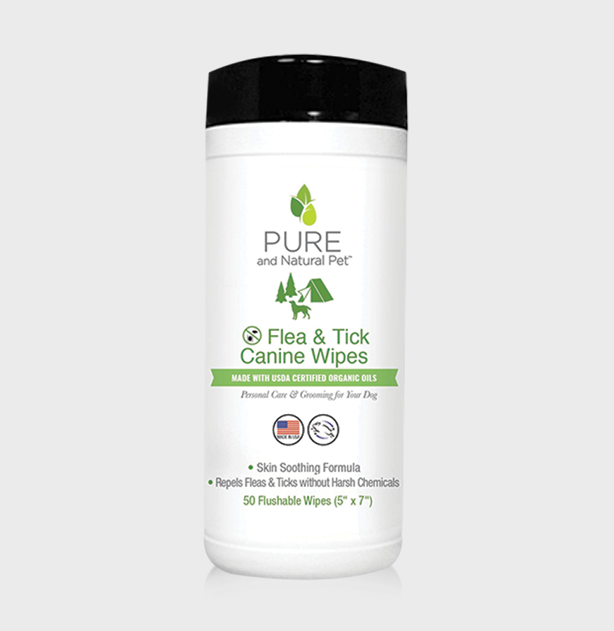 PURE AND NATURAL PET Flea & Tick Canine Wipes