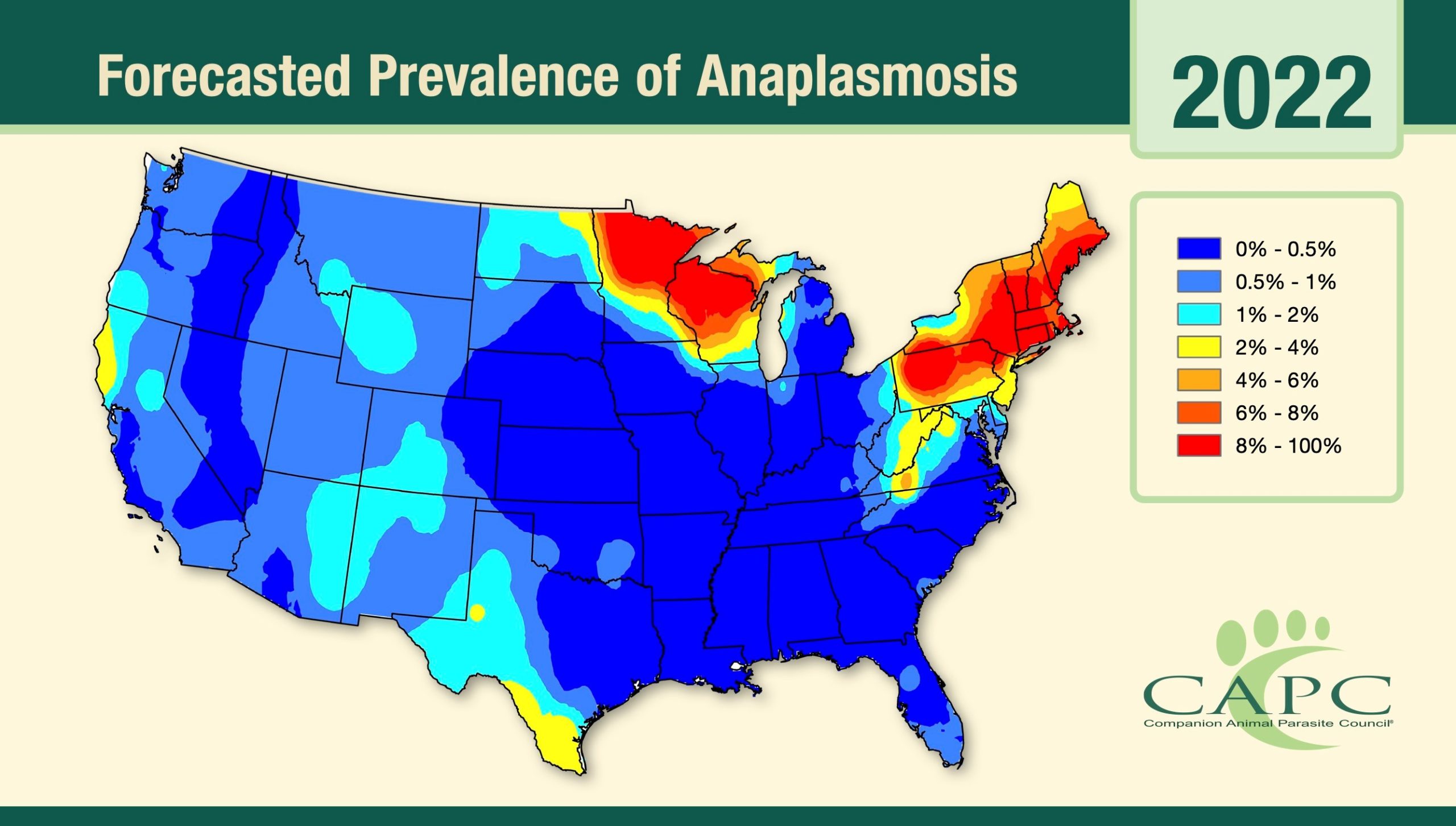 CAPC-Anaplasmosis-Parasite-Forecast-Map