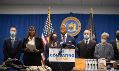 ew York City Mayor Eric Adams announces the takedown of a massive crime ring. Courtesy of NYC.gov