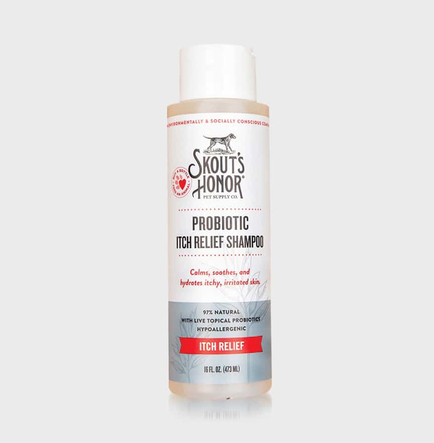 SKOUT’S HONOR‘s new Probiotic Itch Relief Shampoo