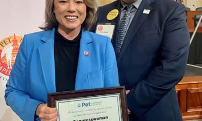 Pet Advocacy Network representatives present Congressman Dusty Johnson (R-SD) with a Pets' Best Friend Award