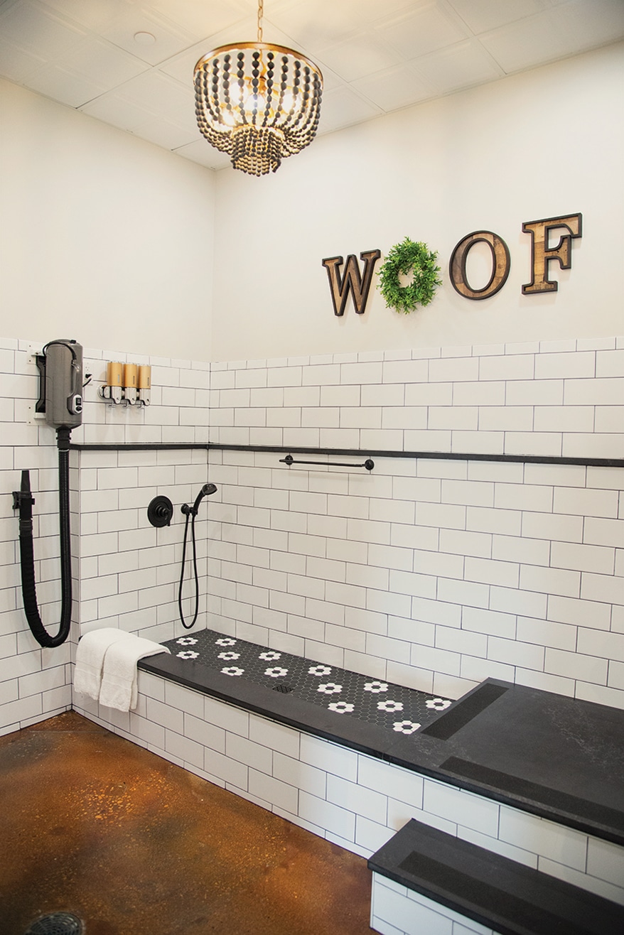 Customers at Wet Nose may find the self-wash at the store to be more stylish than their bathrooms at home!