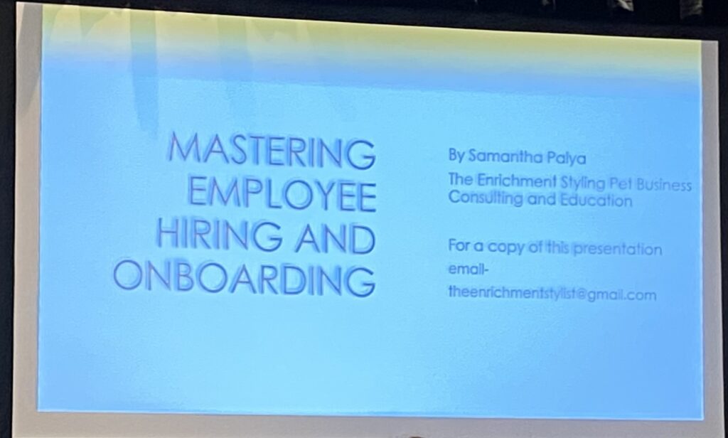 Samantha Palya's Hiring Practices at GROOM'D 2026.