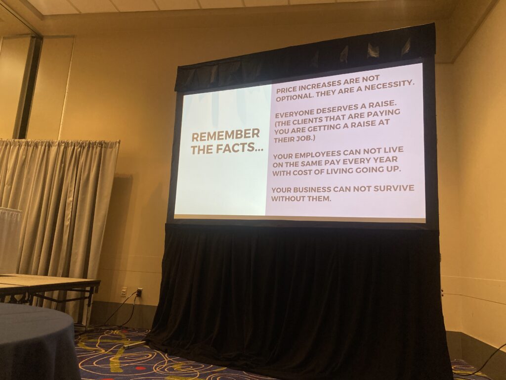 Denise Heroux's "Mastering Price Increases: Communicate with Confidence, Grow with Intention" session at GROOM'D 2026.