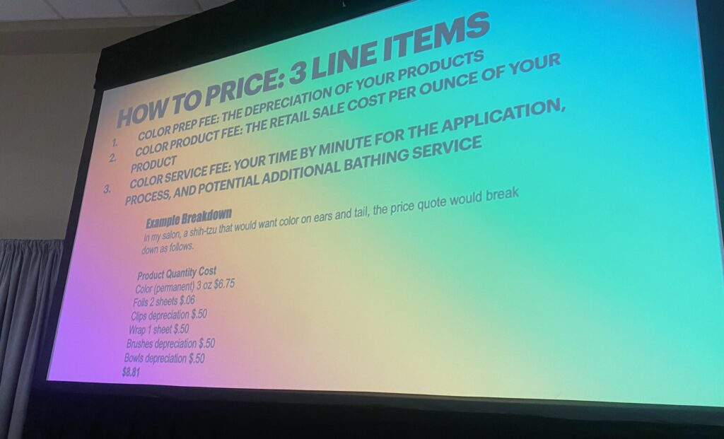 Holly Baker's "Adding Creative Color to Your Grooming Services" at GROOM'D 2026.