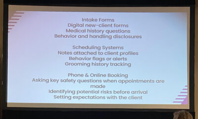 Denise Heroux's "Cover Your Tail: Safety First for Groomers & Business Owners" session at GROOM'D 2026.