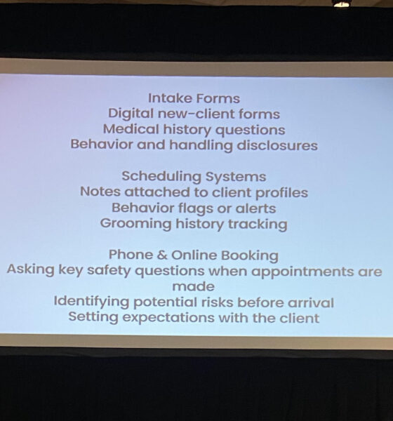 Denise Heroux's "Cover Your Tail: Safety First for Groomers & Business Owners" session at GROOM'D 2026.