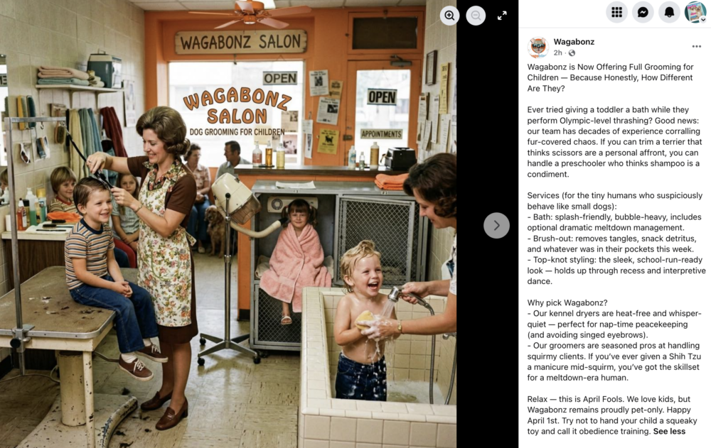 Pet Businesses Bring the Silly for April Fools’ Day